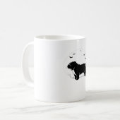 Engelse Bulldog - Halloween Moon Silhouette Ov Koffiemok (Voorkant links)