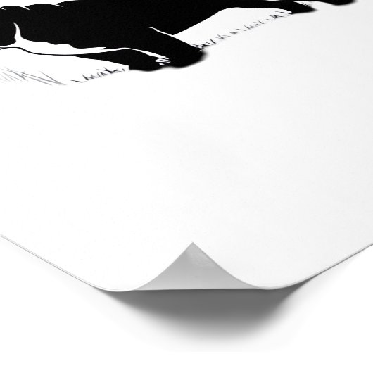 Engelse Bulldog - Halloween Moon Silhouette Ov Poster (Hoek)