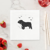 Engelse Bulldog - Halloween Moon Silhouette Ov Servet (Insitu)