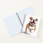 Engelse Bulldog Happy Playful Fun Jumping Joyful Notitieboek (Binnen)