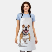 Engelse Bulldog Happy Playful Fun Jumping Joyful Schort (Gedragen)
