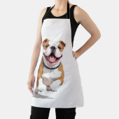 Engelse Bulldog Happy Playful Fun Jumping Joyful Schort (Insitu)