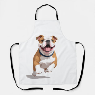 Engelse Bulldog Happy Playful Fun Jumping Joyful Schort