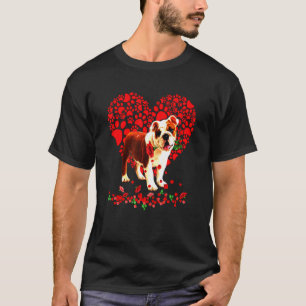 Engelse bulldog hart hond vader hond mam t-shirt