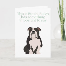 Engelse Bulldog heeft iets te zeggen Kaart