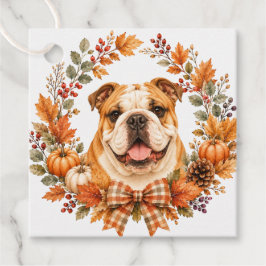 Engelse Bulldog Herfstkrans Bedankjes Labels