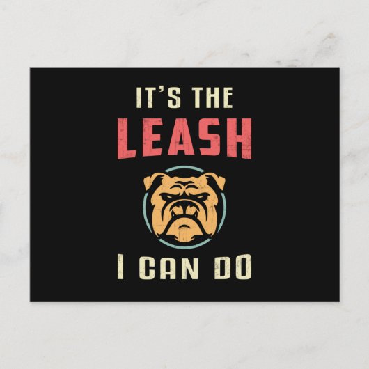 Engelse bulldog Het is riem ik kan  grappig doen Briefkaart (Voorkant)