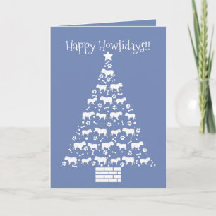 Engelse Bulldog Holiday Card Feestdagen Kaart