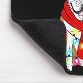 Engelse Bulldog Hond Boom Kerstverlichting Kerstmi Muismat (Hoek)