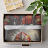 Engelse Bulldog hond die optreedt als brandweerman Tissuepapier (Geschenk)