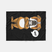 Engelse Bulldog Hond  Fleece Deken (Voorkant (Horizontaal))