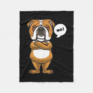 Engelse Bulldog Hond Fleece Deken