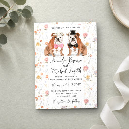 Engelse Bulldog Honden Liefhebber Trouwen Kaart