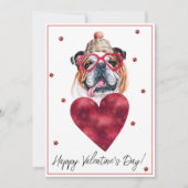 Engelse Bulldog Hondenliefhebber Valentijn Gift Feestdagenkaart (Voorkant)