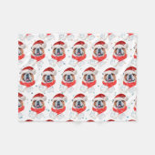 Engelse Bulldog Hondenras Kerstmis Fleece Deken (Voorkant (Horizontaal))