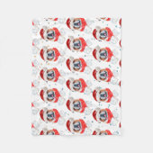 Engelse Bulldog Hondenras Kerstmis Fleece Deken (Voorkant)