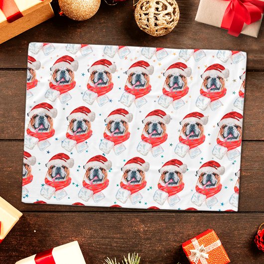 Engelse Bulldog Hondenras Kerstmis Fleece Deken