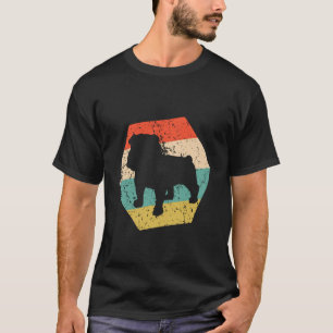Engelse Bulldog Hondenras Retro Vervuild Zeshoek T-shirt