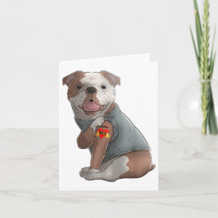 Engelse Bulldog I Love Mam Tattoo Dog Shirt Moeder Kaart