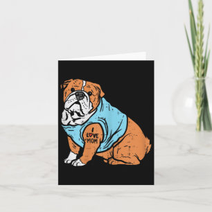 Engelse Bulldog I Love Mom Tattoo Hondenliefhebber Kaart