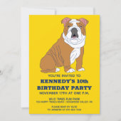 Engelse Bulldog Illustratie Aangepaste Verjaardags Kaart (Voorkant)