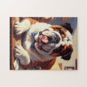 Engelse Bulldog Illustratie Legpuzzel (Horizontaal)