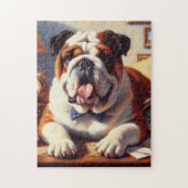 Engelse Bulldog Illustratie Legpuzzel (Verticaal)