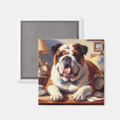  Engelse Bulldog Illustratie Magneet (Voorkant / Achterkant)