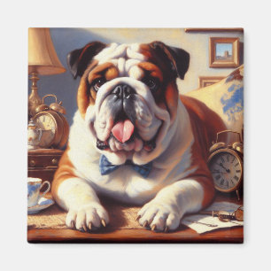  Engelse Bulldog Illustratie Magneet