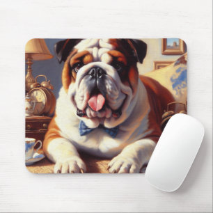 Engelse Bulldog Illustratie Muismat