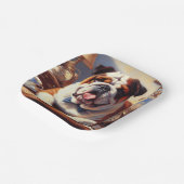 Engelse Bulldog Illustratie Papieren Bordje (Gebogen)