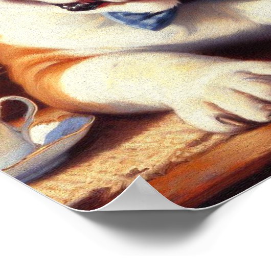  Engelse Bulldog Illustratie Poster (Hoek)