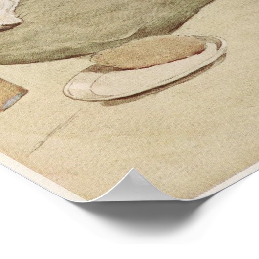  Engelse Bulldog Illustratie Poster (Hoek)