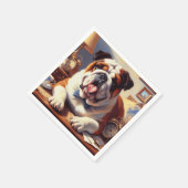  Engelse Bulldog Illustratie Servet (Hoek)