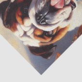  Engelse Bulldog Illustratie Tissuepapier (Detail)
