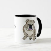 Engelse Bulldog Illustration on Coffee Mok (Voorkant rechts)