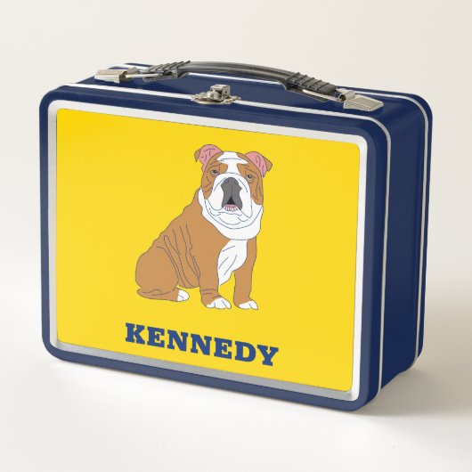 Engelse Bulldog Illustration Personalized (Voorkant)