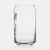 Engelse Bulldog Illustration Personalized Blikvorm Glas (Links)