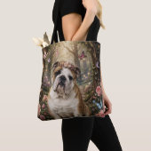 ENGELSE BULLDOG IN BETOVERD BOS TOTE BAG (Dichtbij)