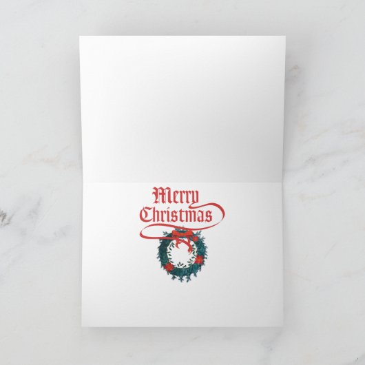 Engelse Bulldog in kerstkleding Kaarten (Binnen)