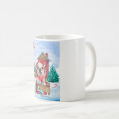 Engelse Bulldog in snow-kersthondenhuis Koffiemok (Voorkant rechts)