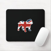 Engelse Bulldog in Union Jack Flag Muismat (Met muis)