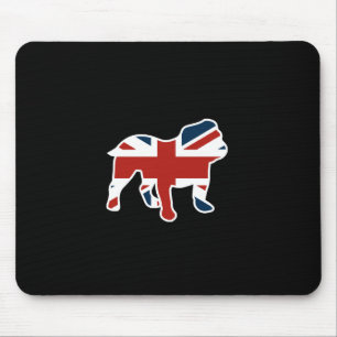 Engelse Bulldog in Union Jack Flag Muismat