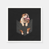 Engelse Bulldog in Your Pocket Dogs Lovers Servet (Voorkant)