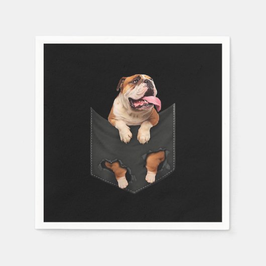Engelse Bulldog in Your Pocket Dogs Lovers Servet (Voorkant)