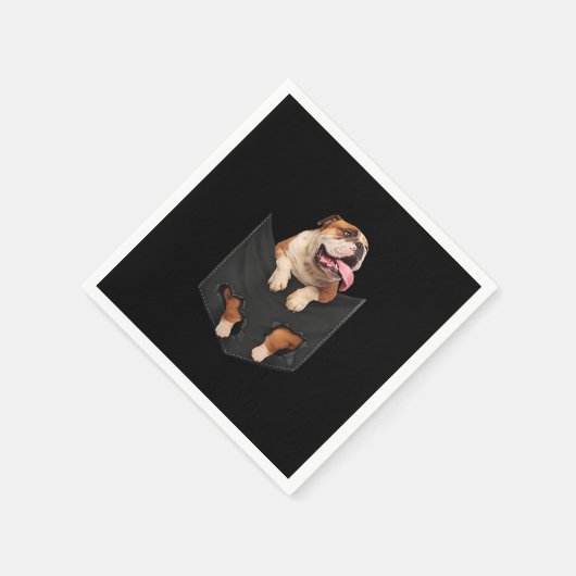 Engelse Bulldog in Your Pocket Dogs Lovers Servet (Hoek)