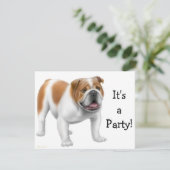 Engelse bulldog Invitation Kaart (Staand voorkant)
