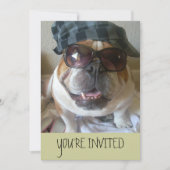 Engelse Bulldog Invitations Birthday/Any Kaart (Voorkant)