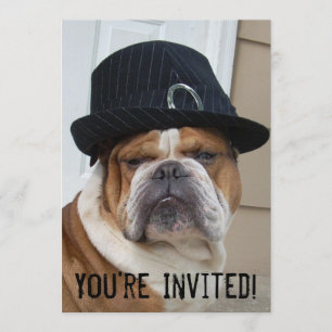 Engelse Bulldog Invitations Birthday/Any Occasion Kaart