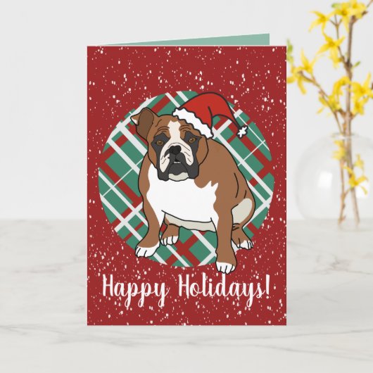 Engelse Bulldog Kaart (Gele Bloem)